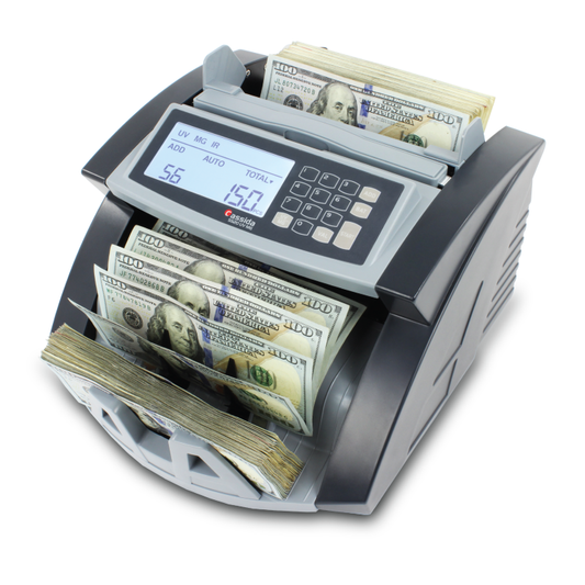 Cassida® 5520 banknote counter for New Zealand banknotes.