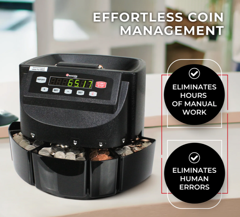 Cassida® C200 coin sorter and counter