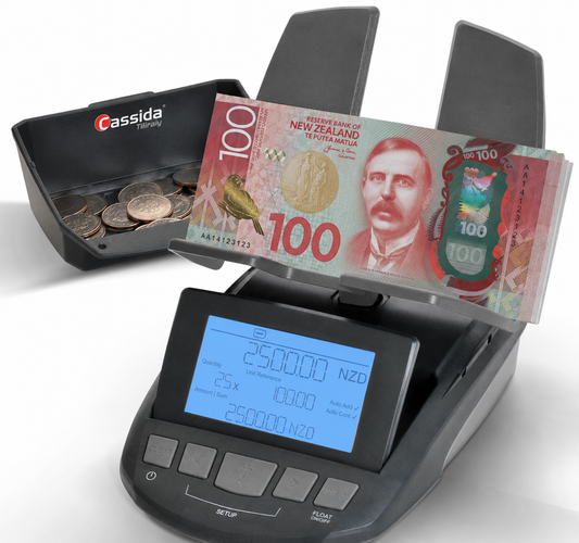 Cassida® Till Tally™ note and coin counting scales - Money Counter